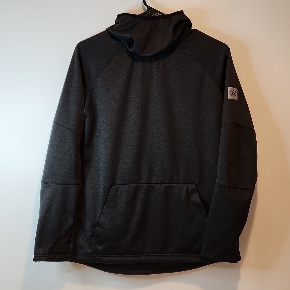 686 GLCR Project Thermal Rating 4 Hoodie Sweatshirt Gray Women's Size S/P EUC
